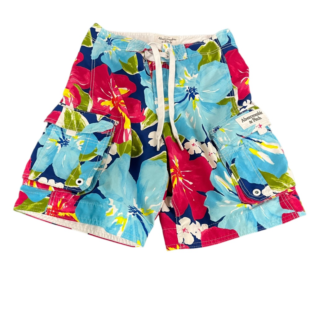 Abercrombie & Fitch XS Men's Hawaiian Floral Boardshorts Swim trunks (577)